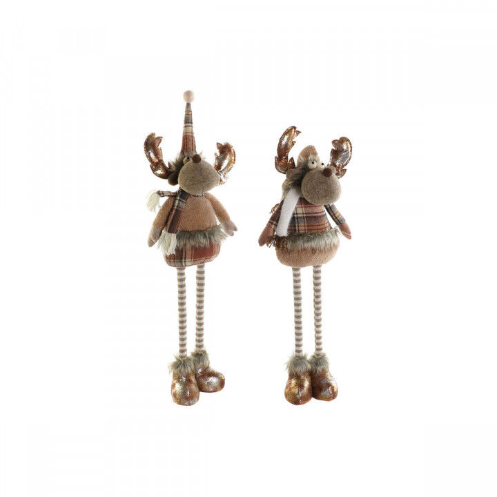 Adorno Navideño DKD Home Decor Marrón Reno 18 x 17 x 48 cm (2 Unidades)