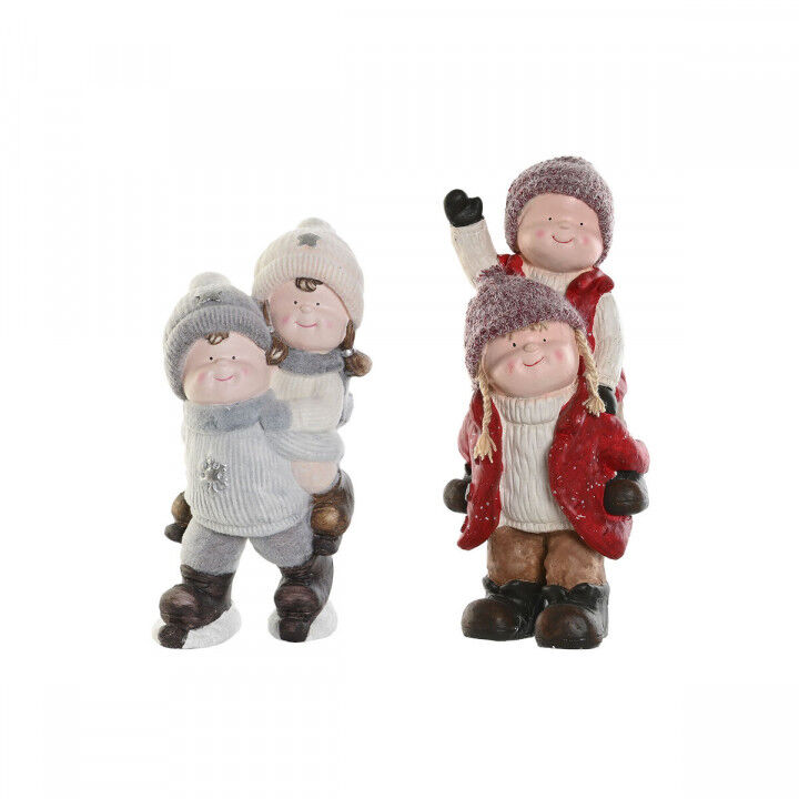 Adorno Navideño DKD Home Decor Multicolor Niños 18,5 x 22 x 51 cm (2 Unidades)