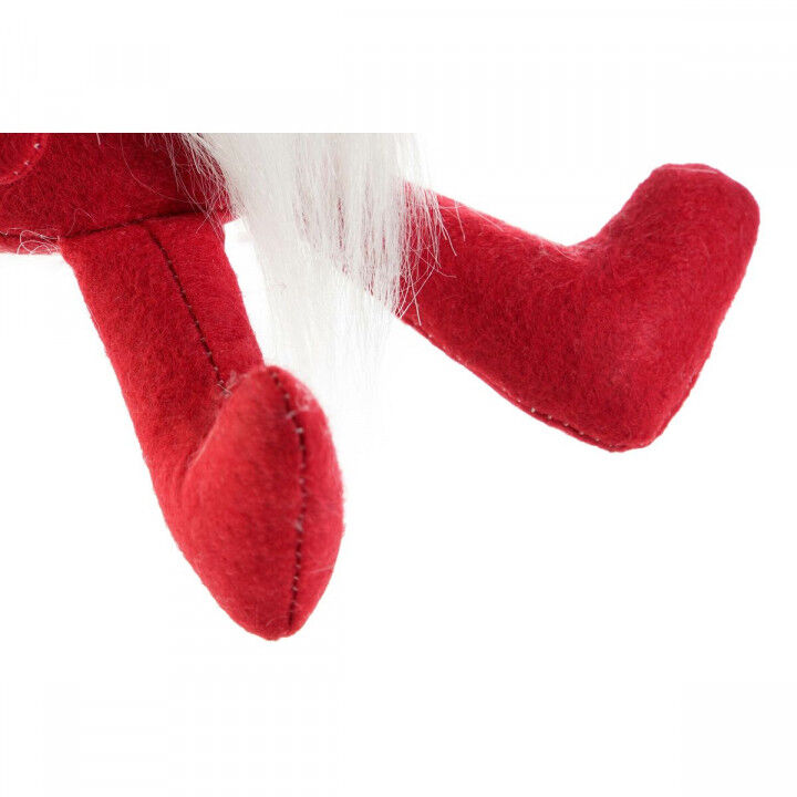 Kerstversiering DKD Home Decor Wit Rood Kabouter 10 x 10 x 40 cm (2 Stuks)