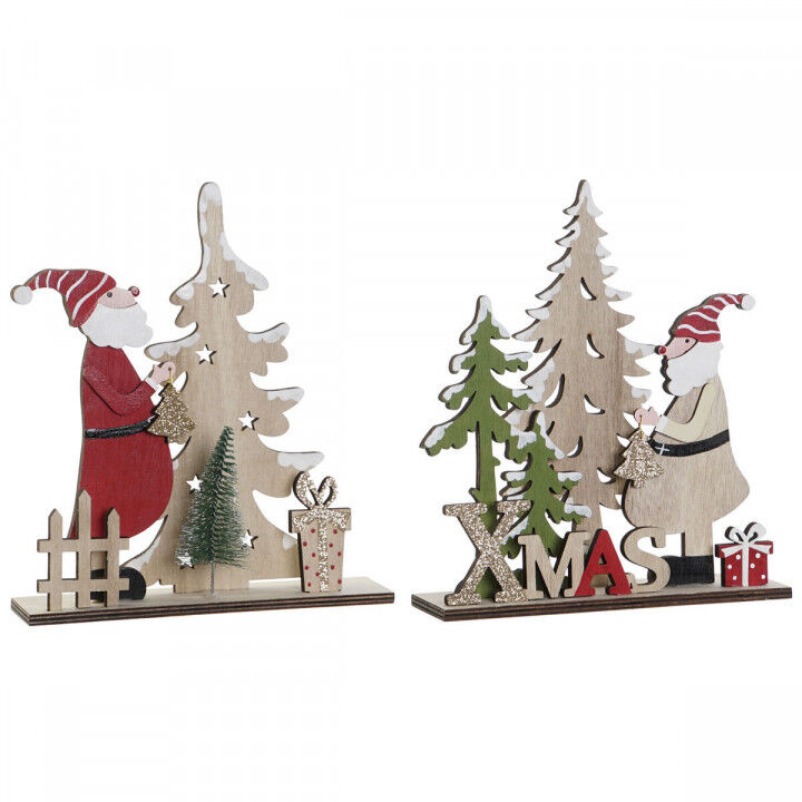 Kerstversiering DKD Home Decor Multicolour 18 x 5 x 20 cm (2 Stuks)