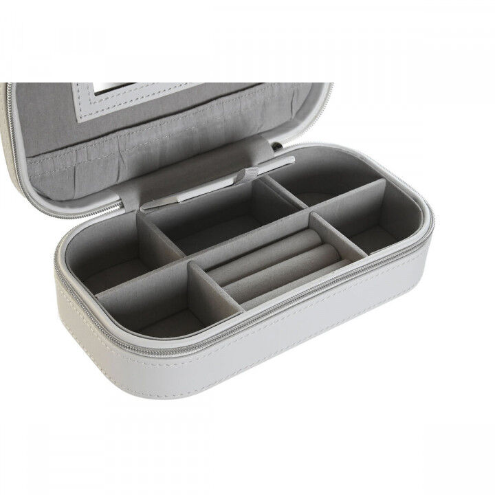 Box-Schmuckkästchen DKD Home Decor Blau Grau Camel Hellrosa Polyurethan Spiegel 18,5 x 10 x 5 cm (2 Stück)