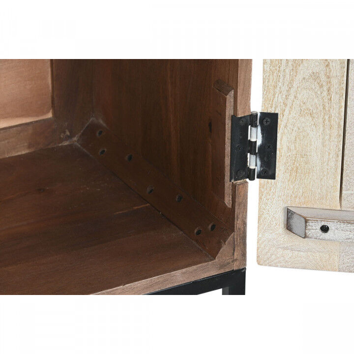 Armadio Home ESPRIT Bianco Nero Metallo Legno di mango 180 x 40 x 160 cm