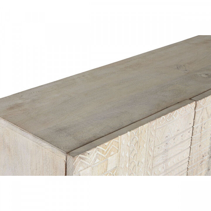 Armario Home ESPRIT Blanco Negro Metal Madera de mango 180 x 40 x 160 cm