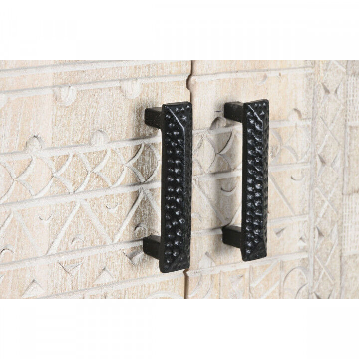 Armario Home ESPRIT Blanco Negro Metal Madera de mango 180 x 40 x 160 cm