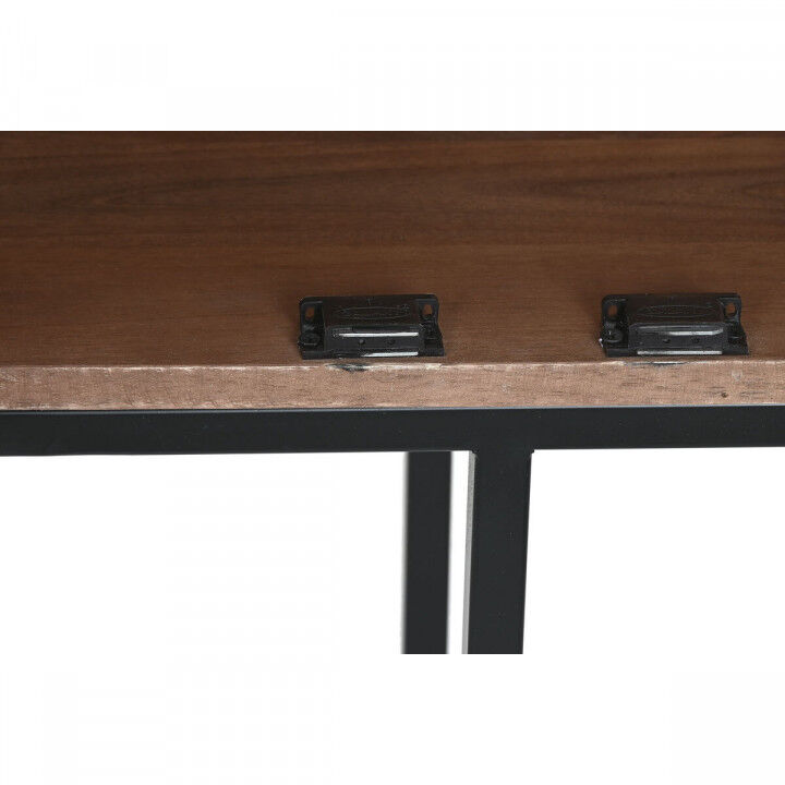 Armario Home ESPRIT Blanco Negro Metal Madera de mango 180 x 40 x 160 cm