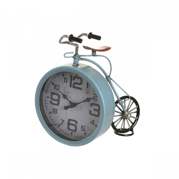 Horloge de table DKD Home Decor Bleu Vert Bicyclette Vintage (2 Unités)