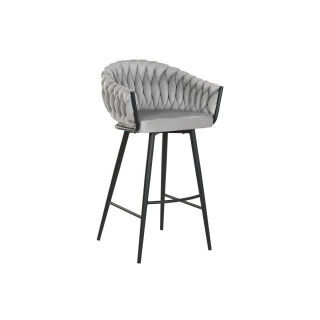 Tabouret Home ESPRIT Noir Gris Métal 58 x 53 x 101 cm