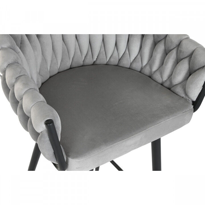 Stool Home ESPRIT Black Grey Metal 58 x 53 x 101 cm