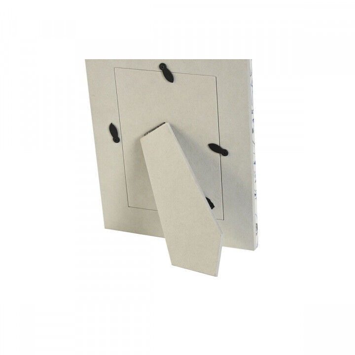 Cadre photo DKD Home Decor Blanc Gris Lila Rose clair Aluminium (2 Unités)