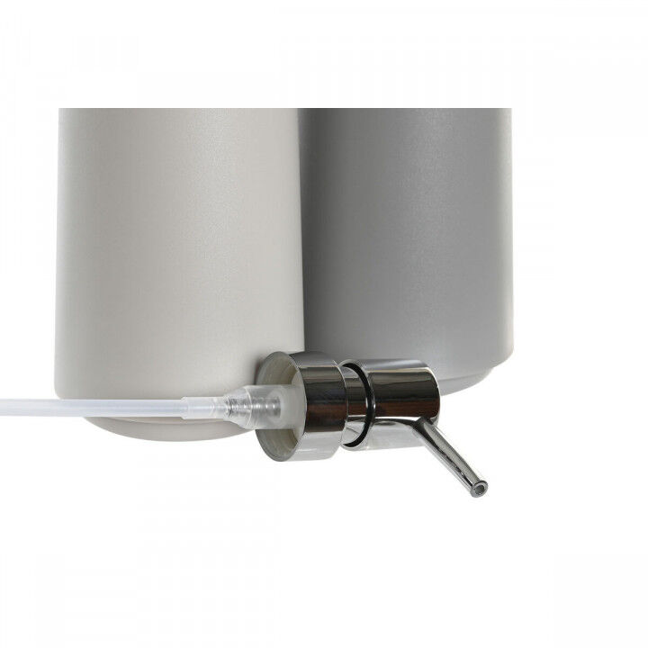 Dispensador de Jabón DKD Home Decor Beige Gris Crema Poliestireno 8 x 8 x 18 cm (2 Unidades)