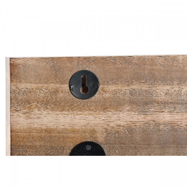 Perchero de Pared DKD Home Decor Multicolor Hierro Madera de mango Tropical Hoja de planta Lacado 38 x 5 x 18 cm (2 Unidades)