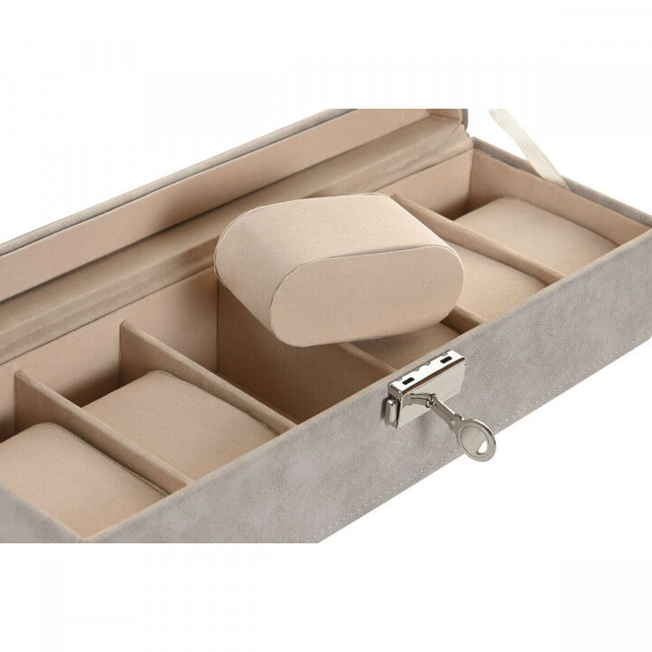 Jewelry box Home ESPRIT Grey Dark grey Polyurethane MDF Wood 30 x 10 x 8 cm