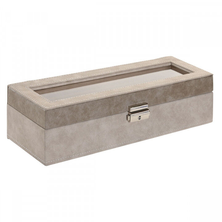 Box-Schmuckkästchen Home ESPRIT Grau Dunkelgrau Polyurethan Holz MDF 30 x 10 x 8 cm
