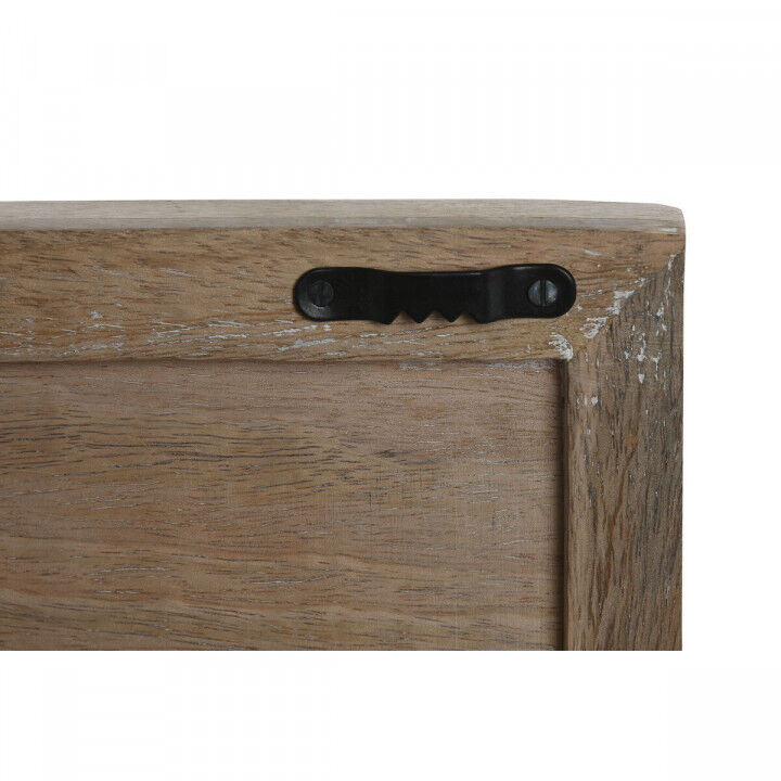 Decorazione da Parete Home ESPRIT Bianco Naturale Floreale 60 x 2,5 x 60 cm (4 Pezzi)