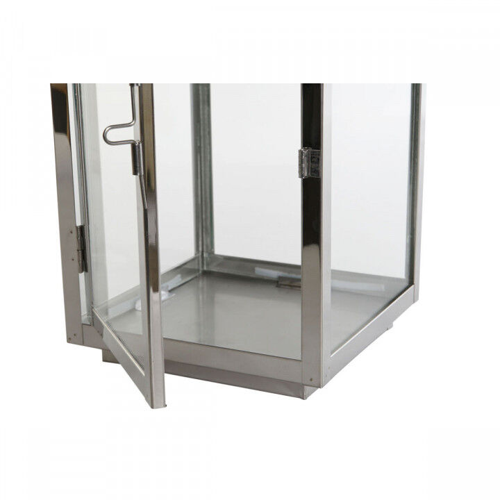Lanterne DKD Home Decor Doré Argenté Aluminium Verre 14 x 14 x 35 cm (2 Unités)