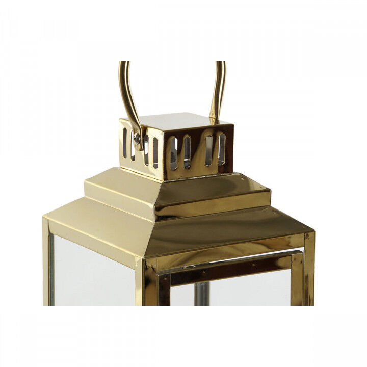 Laterne DKD Home Decor Gold Silberfarben Aluminium Kristall 14 x 14 x 35 cm (2 Stück)