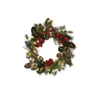 Weihnachtskranz Home ESPRIT Rot grün PVC 50 x 15 x 50 cm