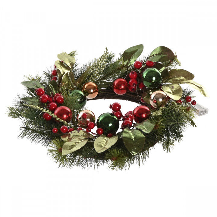 Weihnachtskranz Home ESPRIT Rot grün PVC 50 x 15 x 50 cm