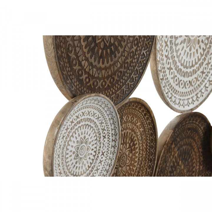 Wanddecoratie Home ESPRIT Wit Donkerbruin Mandala Arabisch Verouderde afwerking 74 x 5 x 76 cm