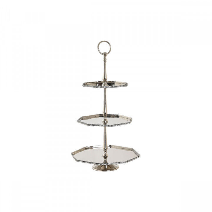 Centerpiece DKD Home Decor Silver Aluminium 28 x 28 x 47 cm
