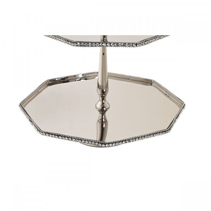 Middenstuk DKD Home Decor Zilverkleurig Aluminium 28 x 28 x 47 cm