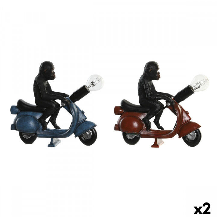 Desk lamp DKD Home Decor 24,5 x 10 x 23,5 cm Red Blue Resin 220 V 40 W (2 Units)