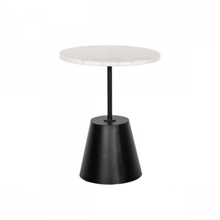 Tavolo aggiuntivo DKD Home Decor Nero Bianco Metallo Marmo 40 x 40 x 50 cm