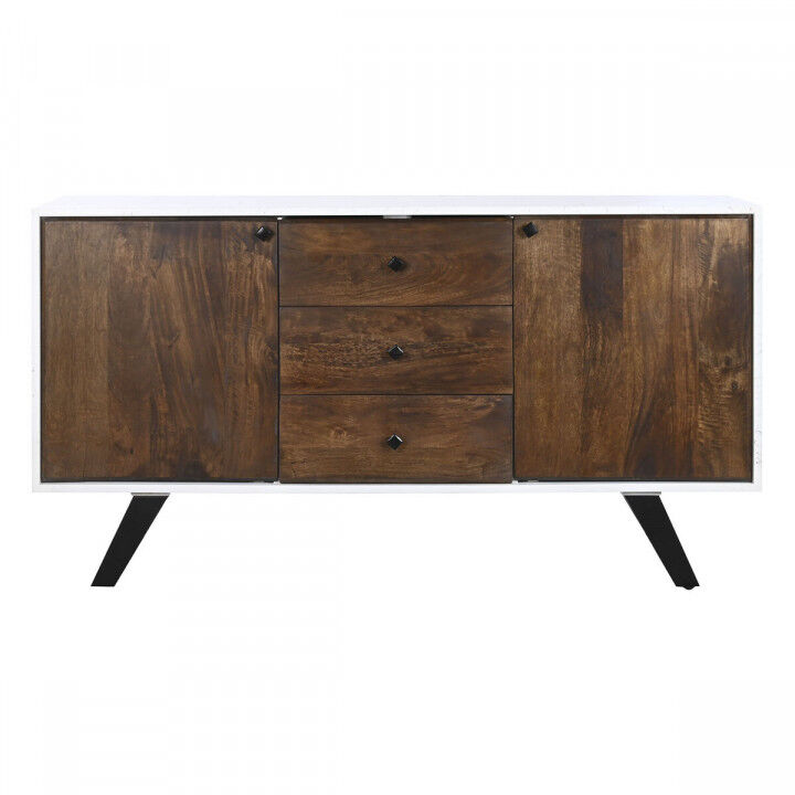 Dressoir DKD Home Decor Wit Donkerbruin Mangohout 150 x 40 x 80 cm