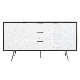 Credenza DKD Home Decor Bianco Marrone scuro Legno di mango 150 x 43 x 80 cm