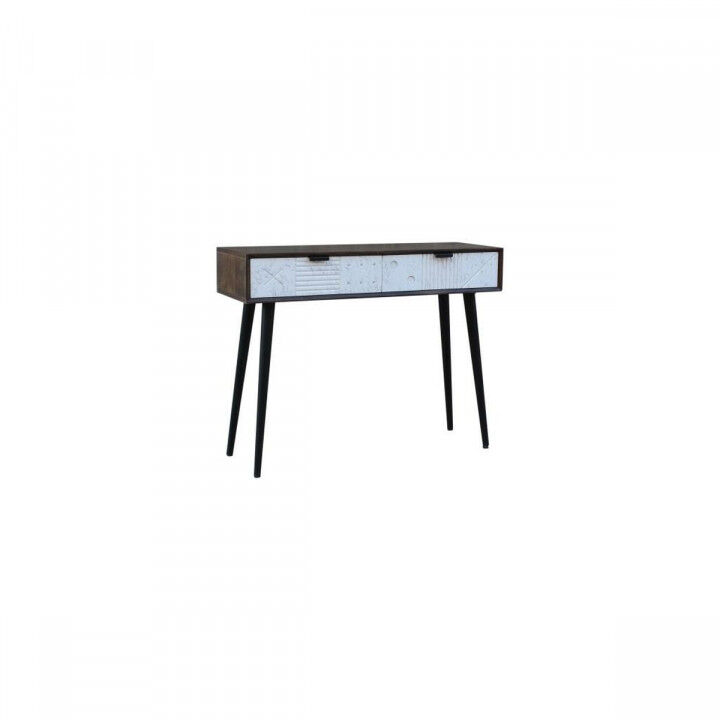 Recibidor DKD Home Decor Blanco Negro Wengue 105 x 35 x 77 cm