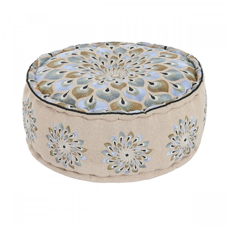 Puff DKD Home Decor Blau Beige