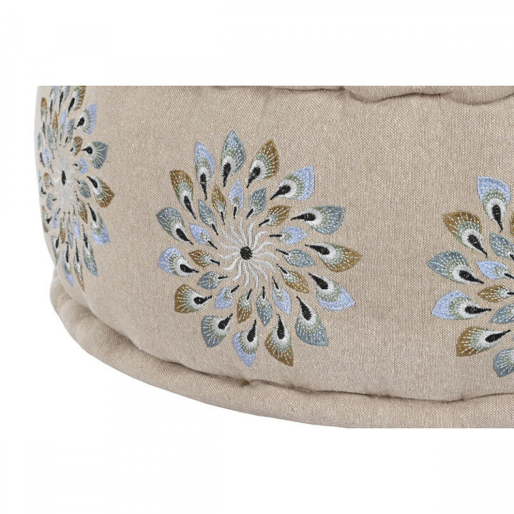 Puff DKD Home Decor Azzurro Beige