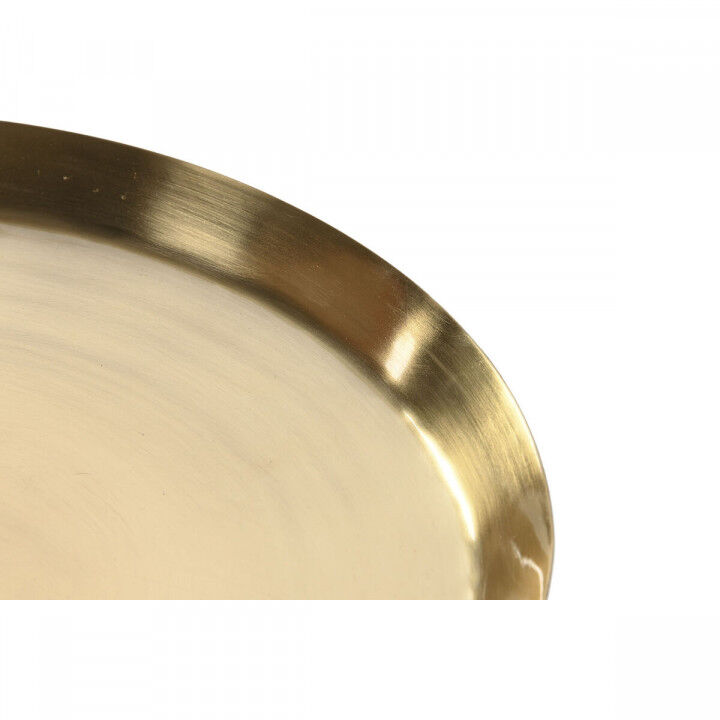 Mesa auxiliar DKD Home Decor 37 x 37 x 50 cm Cristal Azul Dorado Hierro