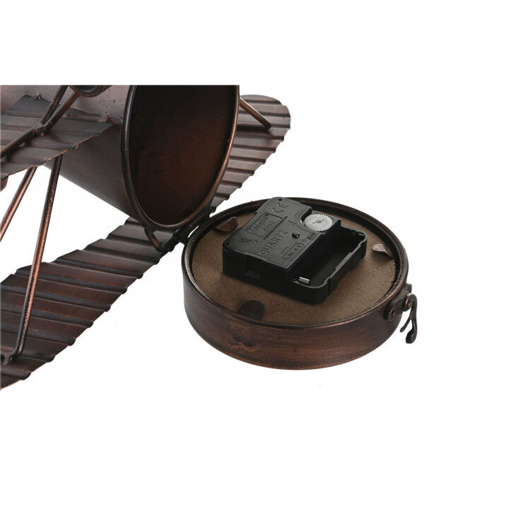 Orologio da Tavolo DKD Home Decor Dorato Argentato Aereo (2 Unità)