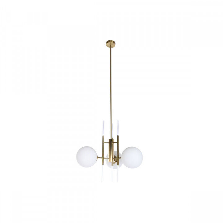 Deckenlampe DKD Home Decor 64 x 64 x 64 cm Kristall Gold Metall Weiß 50 W