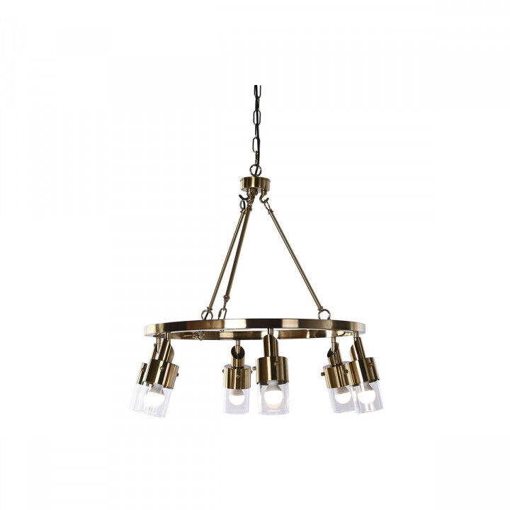 Ceiling Light DKD Home Decor 66 x 66 x 60 cm Crystal Golden Metal 40 W