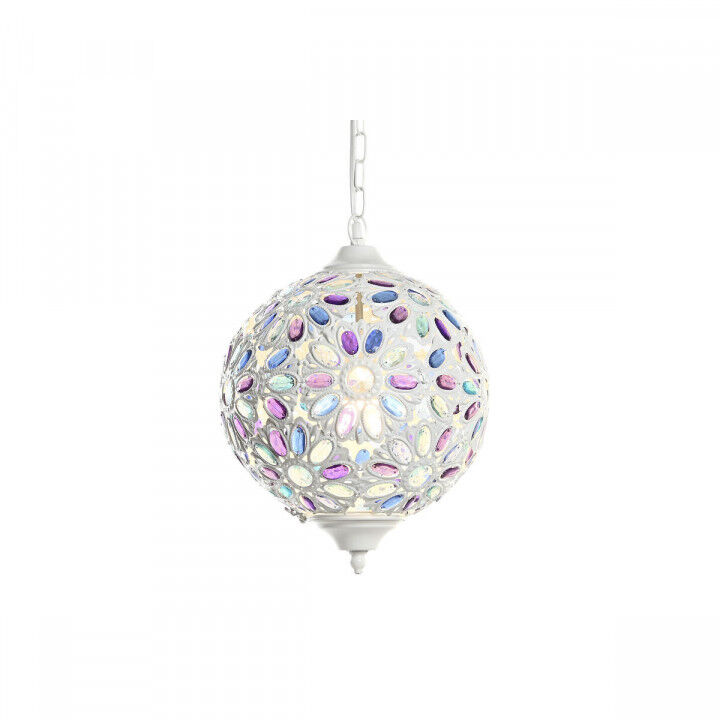 Lámpara de Techo DKD Home Decor 28 x 28 x 44 cm Metal Blanco Multicolor 50 W