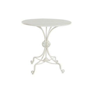 Mesa auxiliar DKD Home Decor 81 x 81 x 81,5 cm Metal Blanco