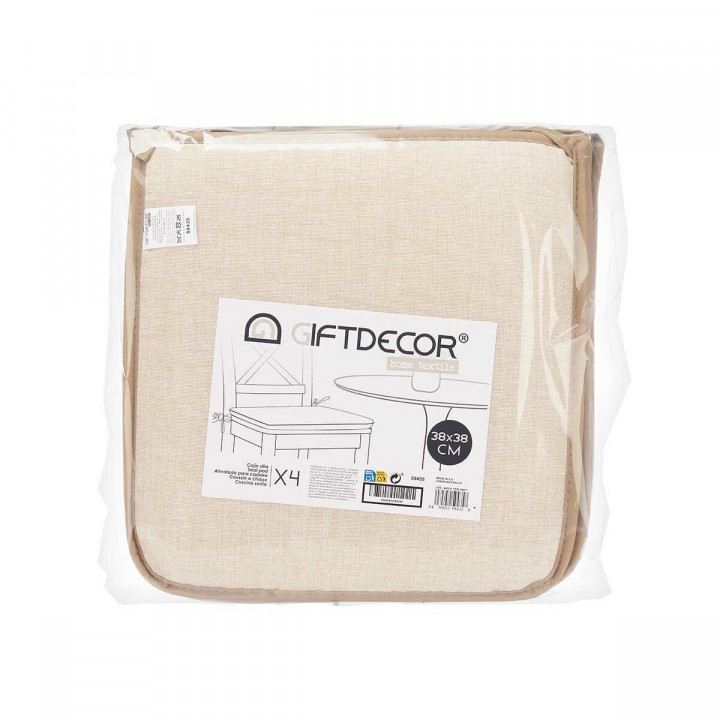 Cuscino per sedie Gift Decor 38 x 2,5 x 38 cm (4 Unità)