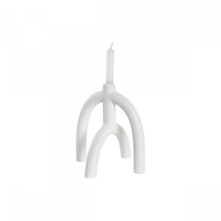 Candelabro DKD Home Decor Scandi 21,5 x 21,5 x 23 cm Bianco Resina