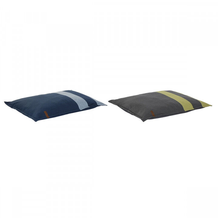 Letto per animali domestici DKD Home Decor 90 x 10 x 70 cm 90 x 70 x 10 cm Grigio Azzurro 2 Unità