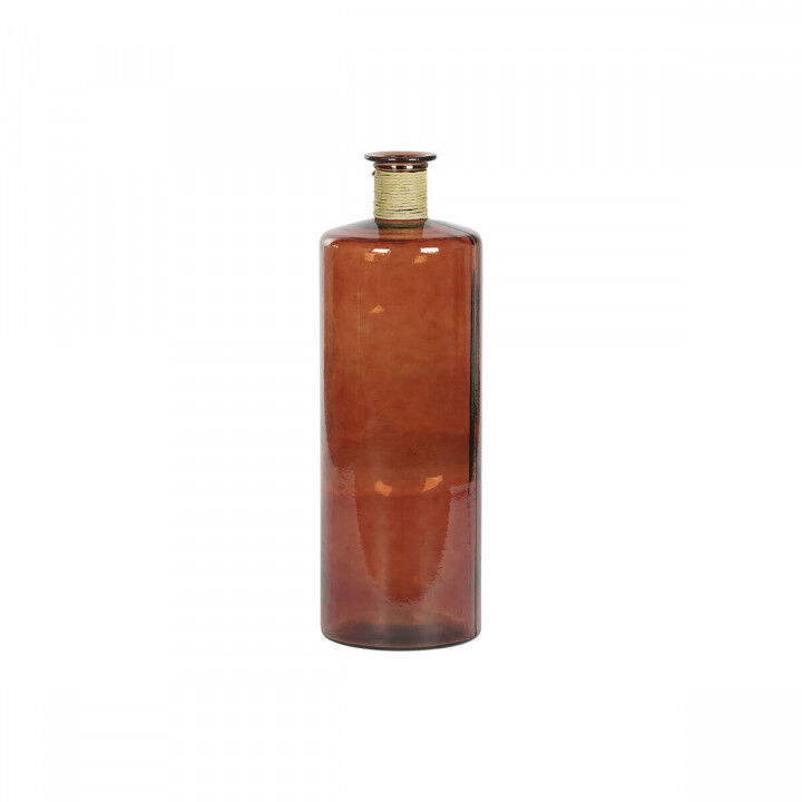 Vase DKD Home Decor Terracotta Rope Tempered Glass 25 x 25 x 75 cm