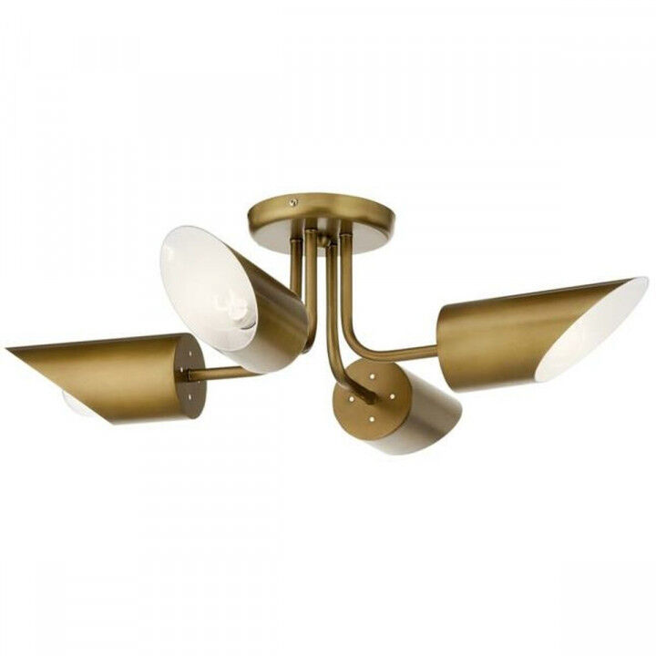 Ceiling Light DKD Home Decor Golden Metal 50 W 70 x 70 x 20 cm