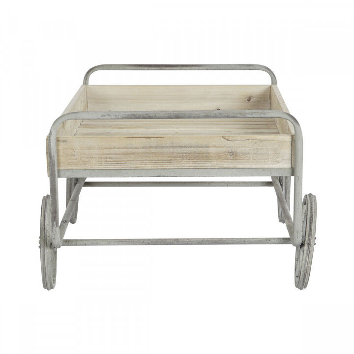 Mesa auxiliar DKD Home Decor Gris Natural Metal Abeto Madera de abeto 110 x 67 x 46 cm