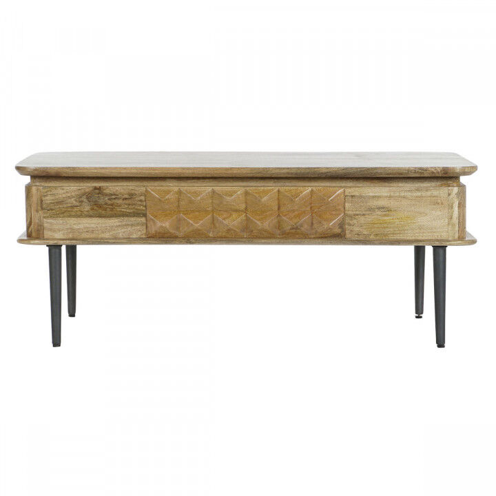 Tavolino da Caffè DKD Home Decor 116 x 60 x 46 cm Metallo Alluminio Legno di mango