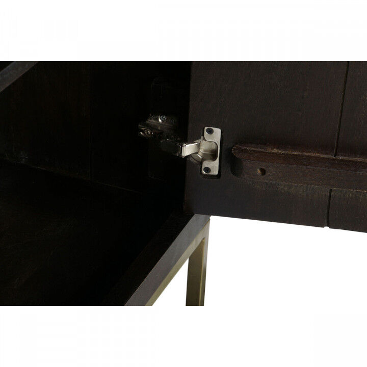 Buffet DKD Home Decor Noir Doré Brun foncé Métal Acacia 160 x 40 x 90 cm