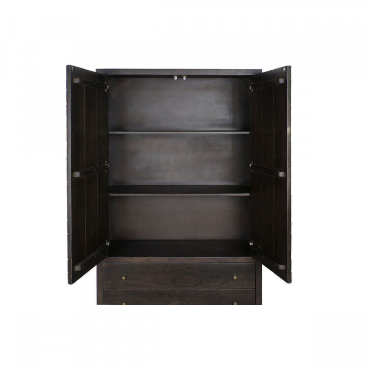 Armario DKD Home Decor 100 x 40 x 175 cm Negro Metal Acacia