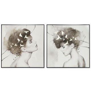 Leinwand DKD Home Decor polystyrol Leinwand 100 x 4 x 100 cm