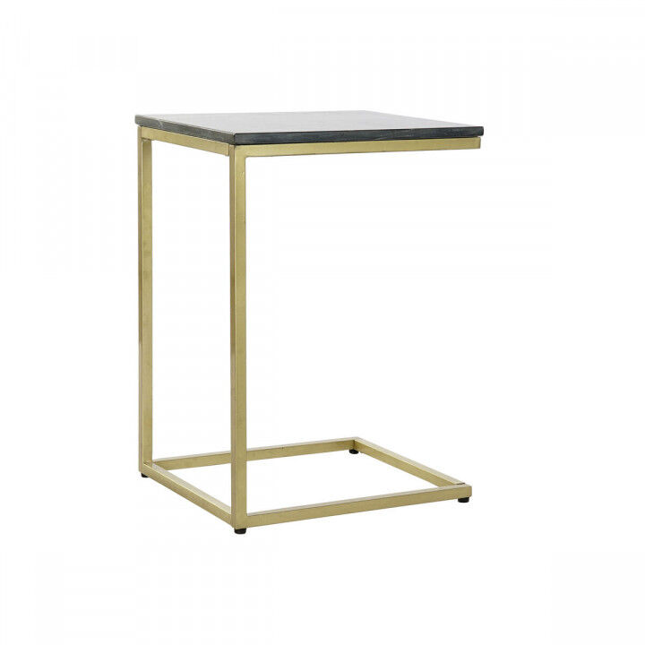 Bijzettafel DKD Home Decor 40 x 46 x 65 cm Zwart Gouden Marmer Ijzer
