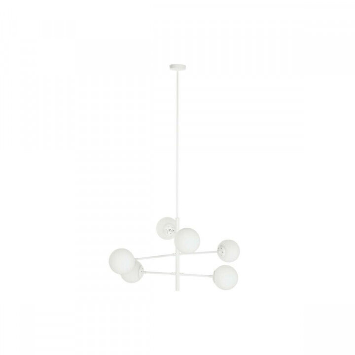 Lampadario DKD Home Decor 96 x 73 x 50 cm Cristallo Metallo Bianco 50 W